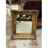 Good quality wall mirror in ornate gilt frame, 47.5cm x 41cm