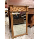 Pine framed pier mirror, 85cm x 55cm