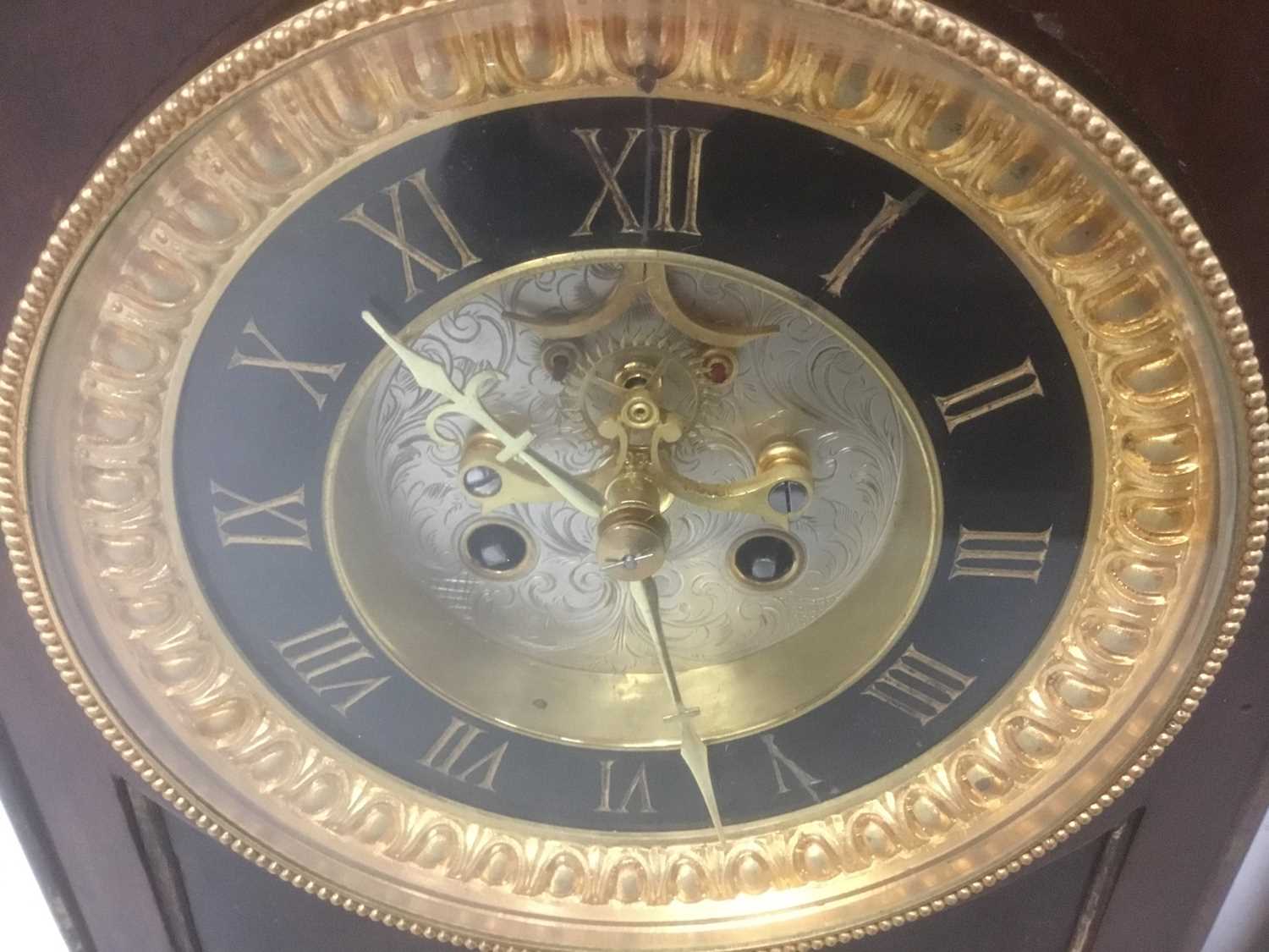 Early 20th century mahogany cased bracket clock, together with a brass lantern clock - Image 2 of 4