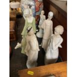 Group of six 1920s style Doulton figures