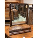 George III dressing table mirror with three drawers