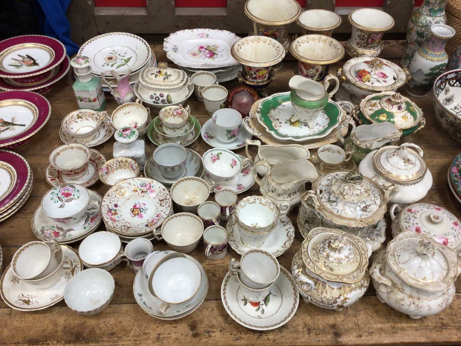 Good collection of Regency ceramics, including vases and teawares