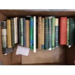 Box of books relating to golf