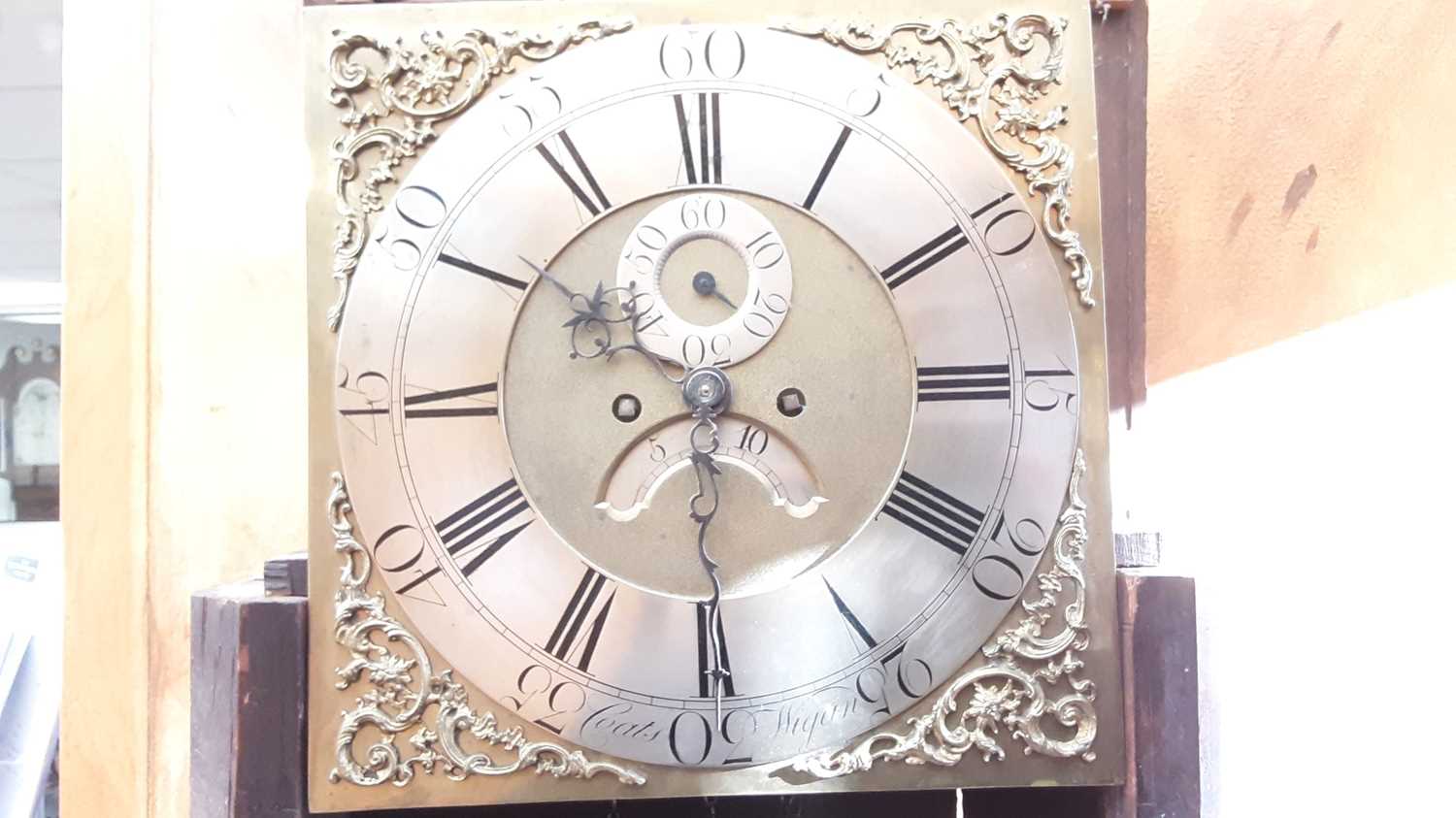 Victorian 30 hour longcase clock by Coats, Wigan with brass and silvered square dial , subsidiary se - Image 5 of 8