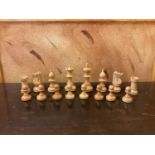 Jaques chess set in box (label J J & Sons) and one other (figural)