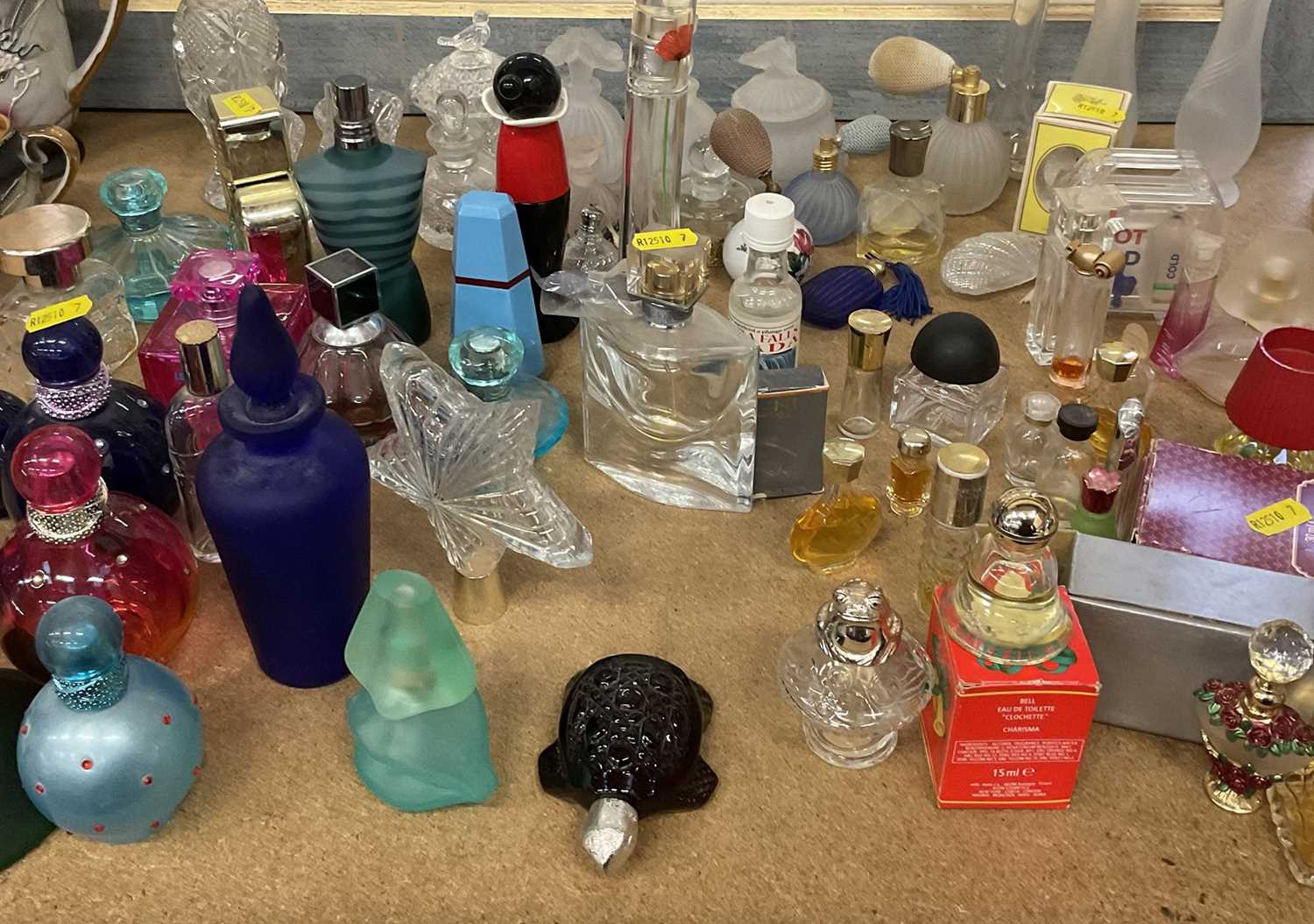 Collection of vintage perfume and perfume bottles