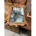 Georgian wall mirror, 51cm x 33cm, another similar together with a small swing mirror (3)