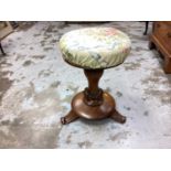 Victorian mahogany adjustable piano stool