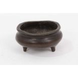 An antique Chinese bronze small censer