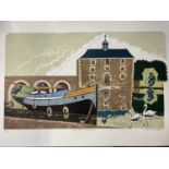 Penny Berry Paterson (1941-2021) signed colour linocut print - 'Custom House Peterborough', numbered