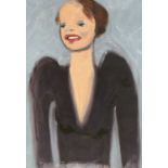 Howard Barnes (1937-2017) oil on canvas, Female smiling, signed and dated '86, 88 x 64cm