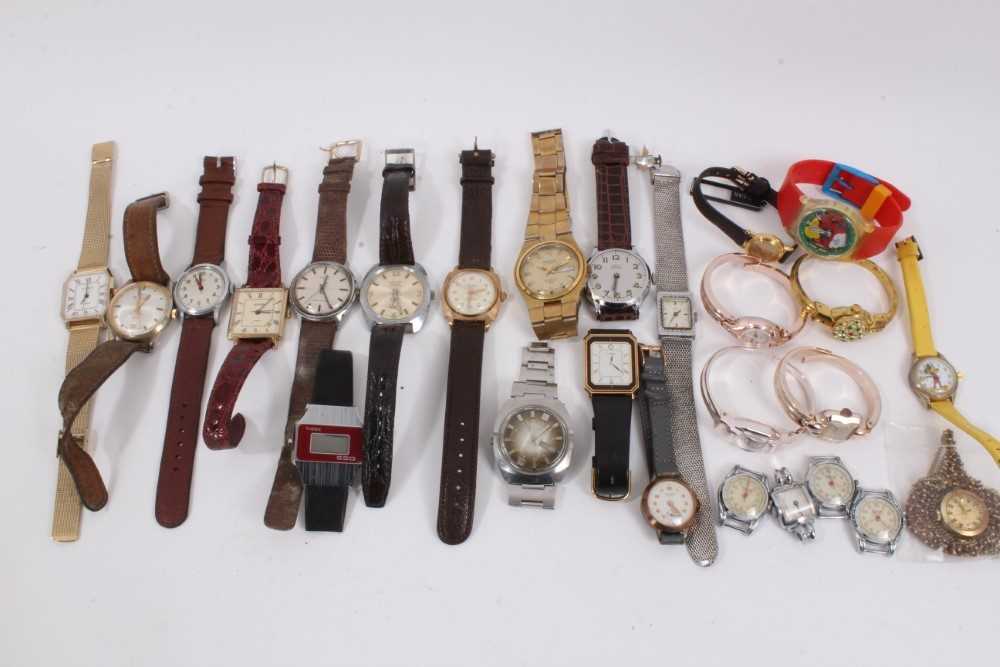 Collection of various vintage Ladies and Gentlemen's wristwatches to include Timex and Pulsar