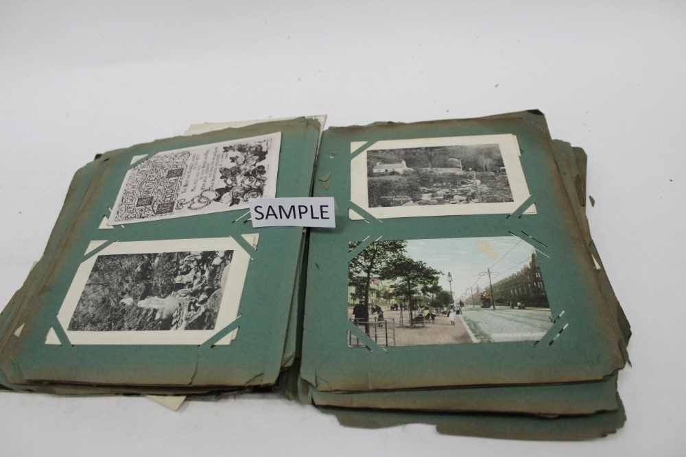 Postcard accumulation in tins and album including Collection of real photographic First World War er - Image 3 of 6