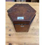 Late Victorian rosewood concertina/squeeze box in hexagonal mahogany case