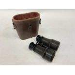 Antique Marine/Field/Theatre binoculars in leather case
