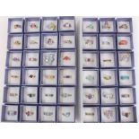 Collection of 42 silver gem set dress rings, all boxed as new