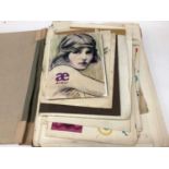 Portfolio of etchings, drawings including nudes, calligraphy, fabric designs etc.