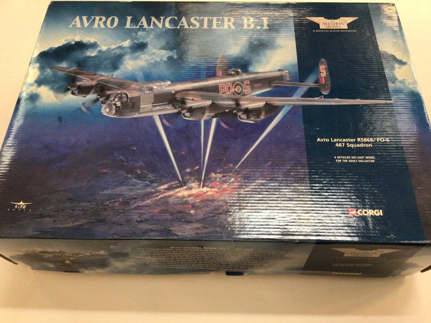 Boxed 1:72 scale AA32601 Avro Lancaster R5868/'PO-S - 467 Sqd