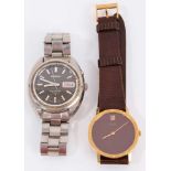 Seiko Bell-Matic stainless steel wristwatch and a Seiko Quartz wristwatch (2)