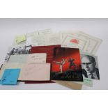 Autograph collection 1940s and later in albums, stars, musicians, M.P.s and others, signed letters