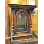 Good Victorian walnut cased coin operated polyphon, and discs