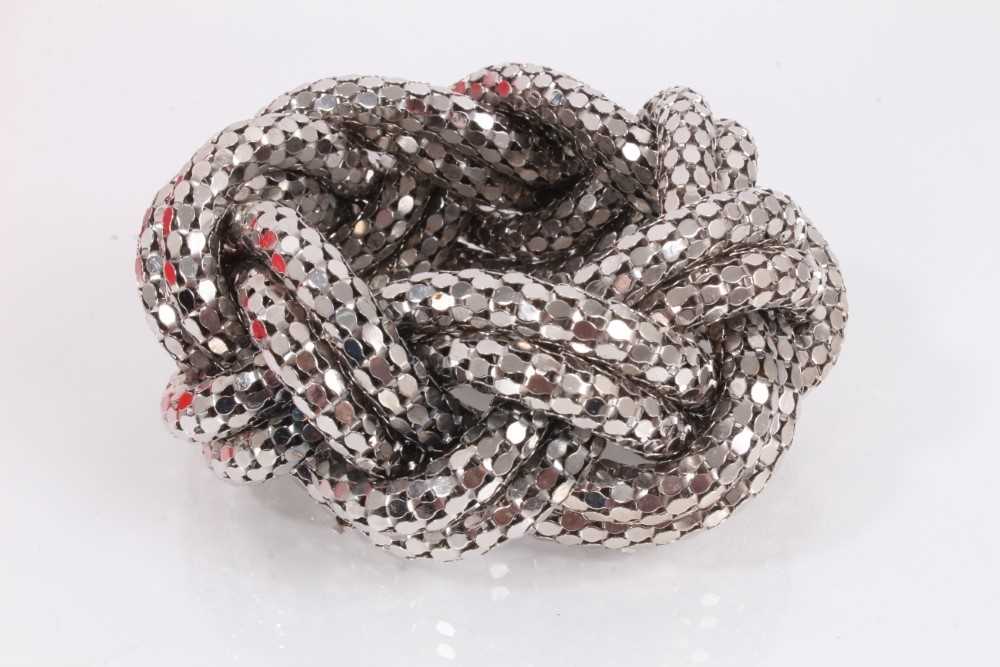 Lara Bohinc platinum plated large plait bracelet, in dust bag and box - Image 2 of 3