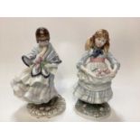 Two Coalport limited edition figures - Childhood Toys and Visiting Day, Royal Doulton figure - Shirl