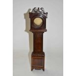 Edwardian mahogany watch stand in the form of a grandfather clock