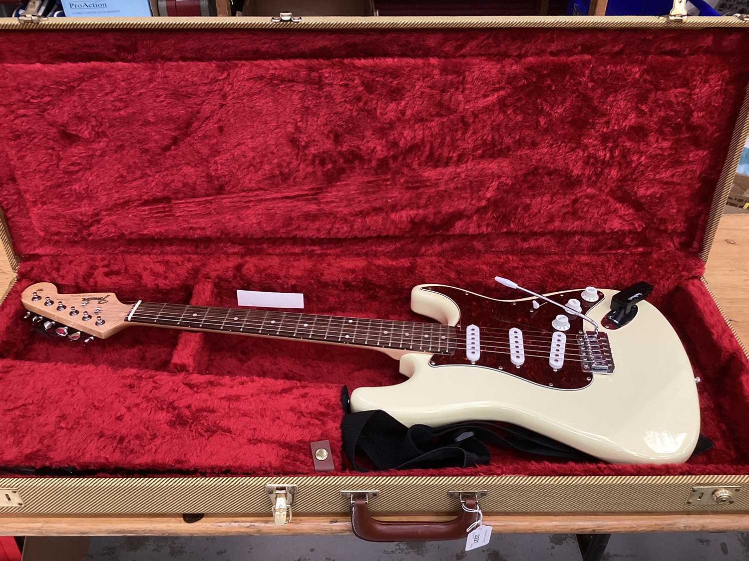 Fender Stratocaster cream electric guitar in case