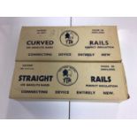 Trix OO gauge track including Straight Rails, boxed 420/1(x17) and Curved Rails, boxed 410/1 (x6)