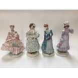 Four Royal Worcester limited edition figures