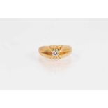 18ct gold diamond single stone ring