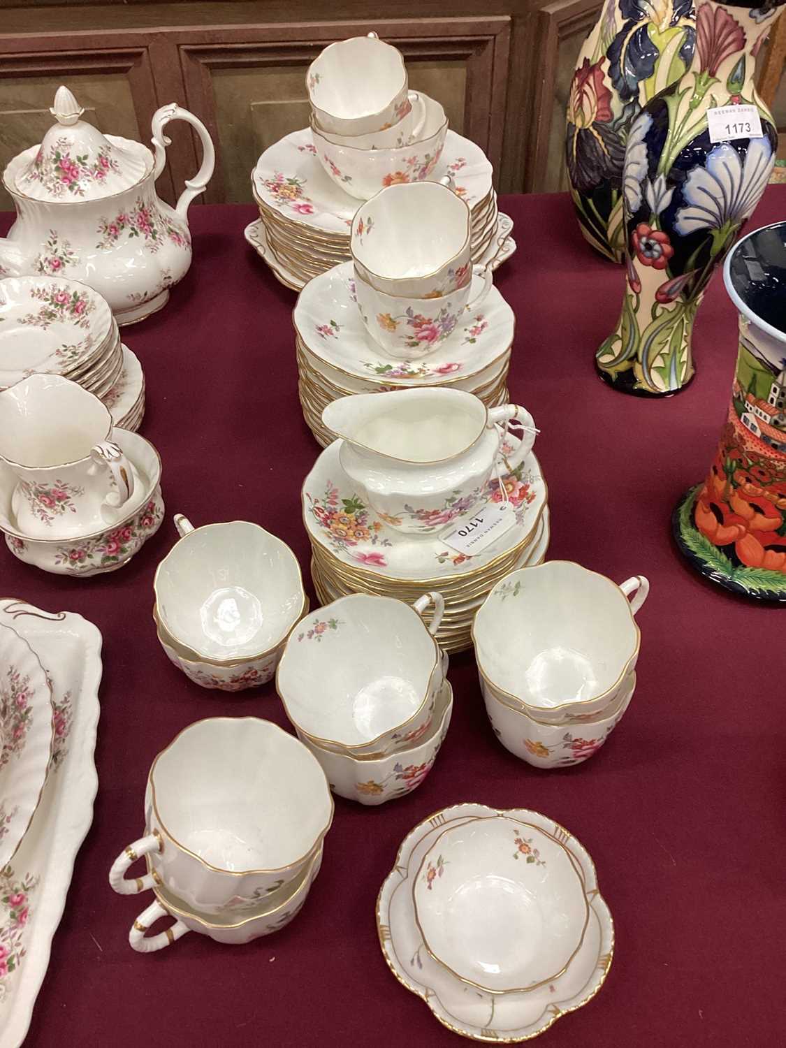 Royal Crown Derby 'Derby Posies' pattern tea and dinner service - 54 pieces