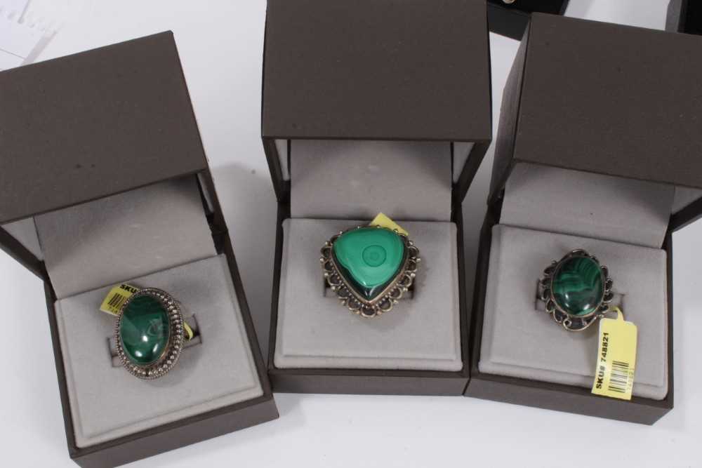 Group of silver semi precious stone rings, all boxed (22 in total) - Image 3 of 9