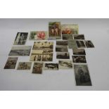 Group of postcards including novelty mechanical cards, local views, real photographic etc and epheme