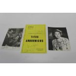 Ingrid Bergman signed studio photograph together with an original signed theatre programme signed by