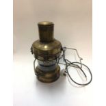 Brass ships lantern with cable