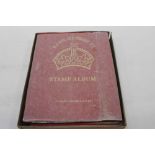 Stamps Stanley Gibbons KGV1 Commonwealth album predominatly used.