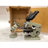 Microscope in case