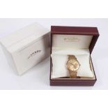 9ct gold Rotary wristwatch on 9ct gold bracelet, boxed