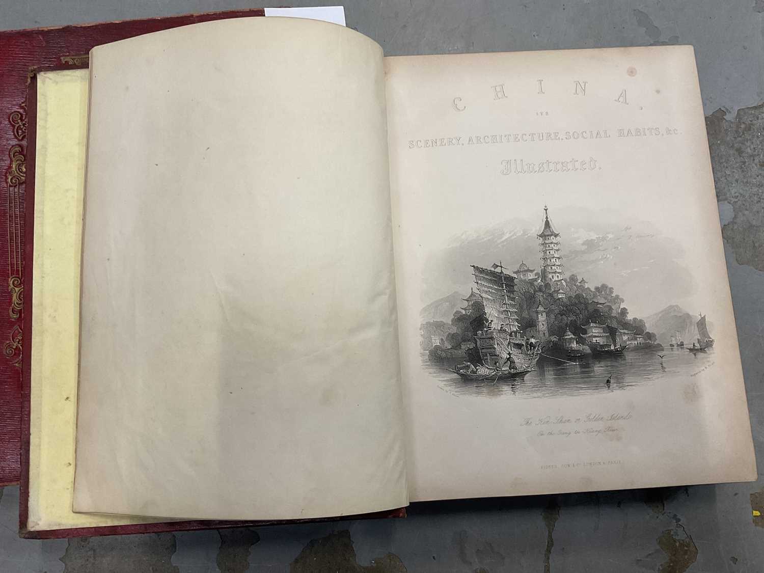 China Illustrated, drawn from the sketches by Thomas Allom, 2 vols., published by Fisher, Son & Co. - Image 2 of 5