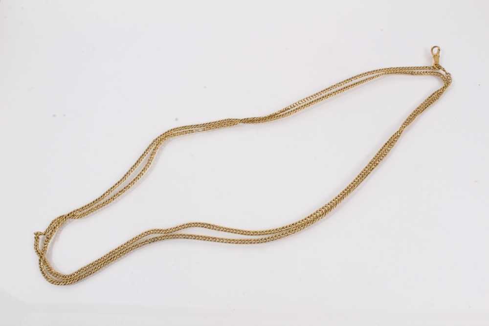 Yellow metal long guard chain - Image 2 of 3