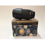 Nikon Zoom-Nikkor 70-300mm f/4-5.6D ED AF lens in original box with lens caps and protective filter