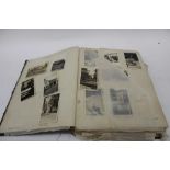 1920s photographs in album including Quetta, India views, people, elephant rides, ox and timber cart