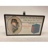 Glazed Red Line Motor Spirit glazed advertising plaque, 13 x 25cm