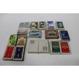 Quantity of advertising playing cards including Guinness, shipping lines etc