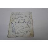 Eight Manchester United autographs including Bobby Charlton