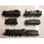 Railway OO gauge Hornby and Bachmann unboxed locomotives, some with tenders (qty)