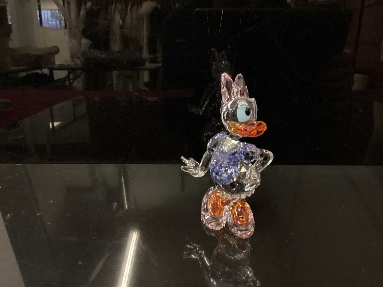 Swarovski crystal Disney figure - Daisy Duck (coloured), boxed
