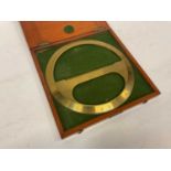 Large brass circular protractor